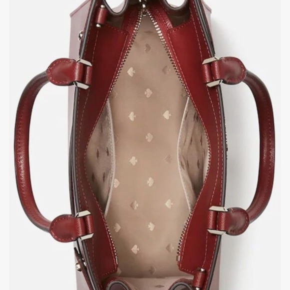 Kate Spade NY Staci Medium Satchel Purse - Currant Red - Picture 3 of 5